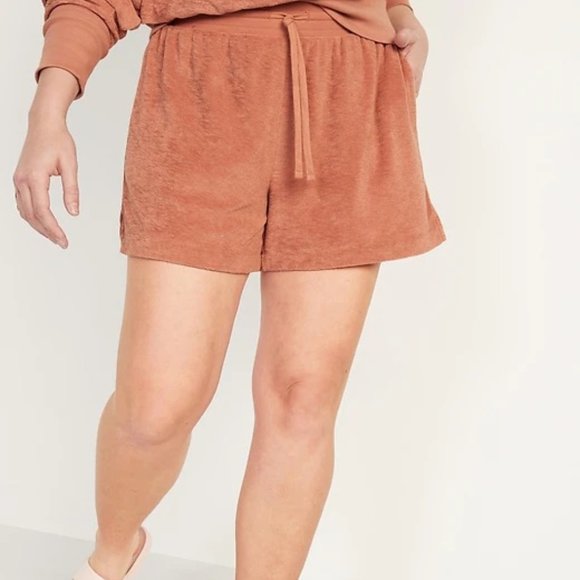 BNWT OLD NAVY High-Waisted Slub-Knit Terry Lounge Shorts for Women -- 3-inch ins - Picture 2 of 4